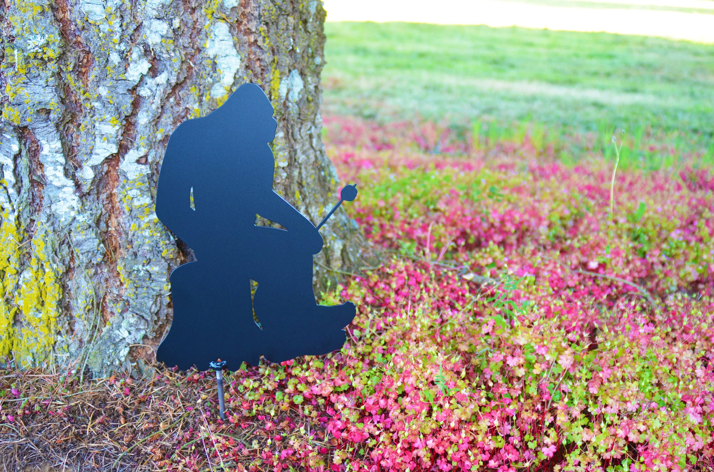 Bigfoot Roasting Marshmallow Garden Stake