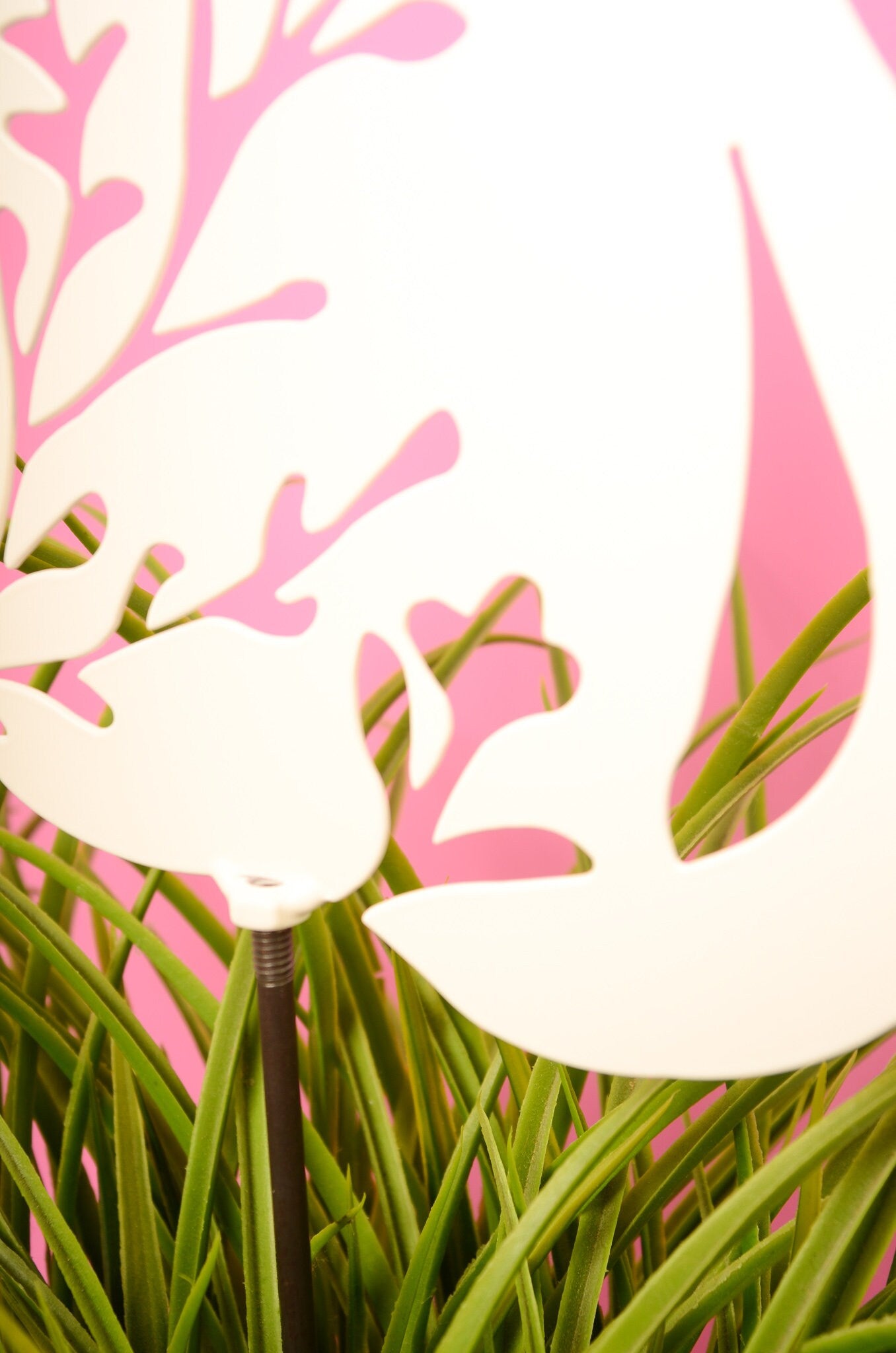 Floral Chubby Sassy Cat Garden Stake