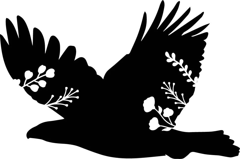 Metal Art Floral Eagle Stake Decoration , Garden Art, Yard Art, Hand Made, Spring Garden Decoration, Outdoor Garden Decor, Freedom, Liberty, Post Mount Bracket, Wall Mount w/(Holes)