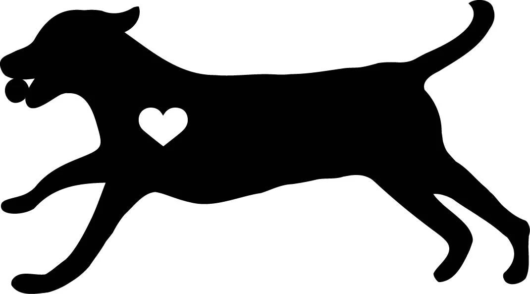 Metal Art Labrador Retriever Love w/ Heart Stake Running Decoration, Lover Garden Yard Art Gift Garden Decoration Outdoor Decor, Lab Mom Dad, Post Mount Bracket, Wall Mount w/(Holes)