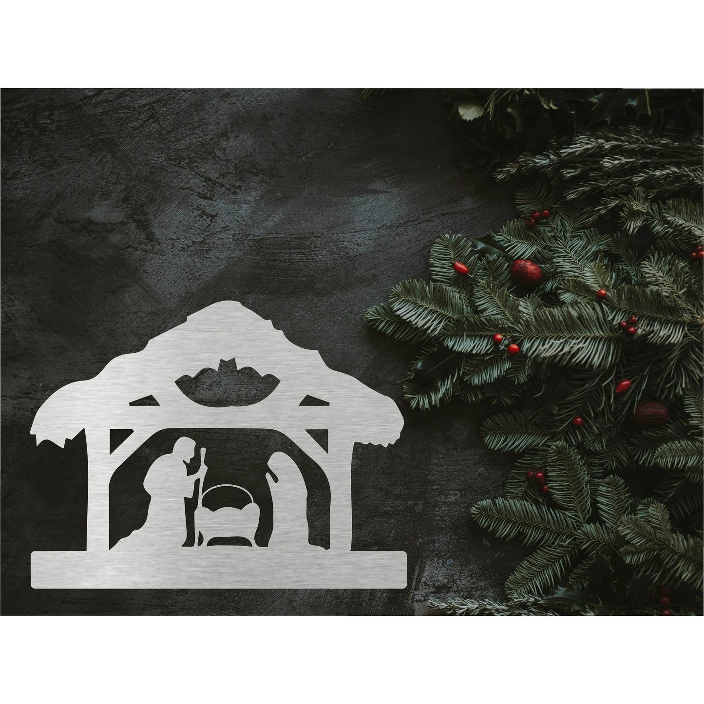 Nativity Metal Yard Sign, Nativity Set, Nativity Scene, Manger Scene, Outdoor Christmas Decor, Christmas Yard Decor, Christian Christmas, Stake Attached(12" Stake Detachable)
