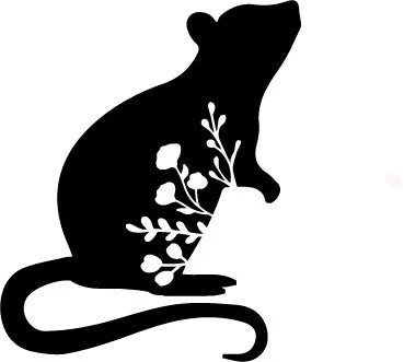 Metal Art Floral Garden Rat Stake Decoration, Garden, Yard Art, Hand Made, Spring Garden Decoration, Outdoor Garden Decor, Stake Attached(12" Stake Detachable)