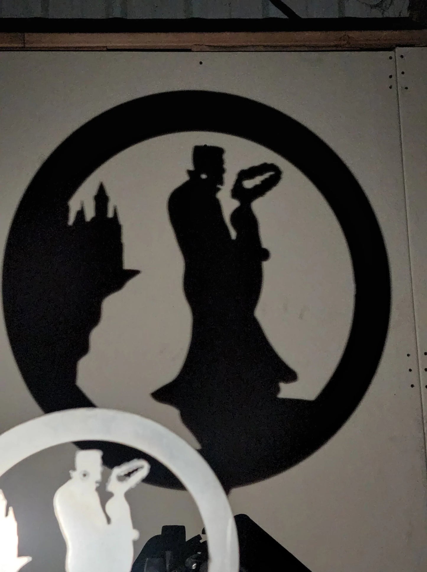 Halloween Frankenstein and Bride Metal Wall Decor