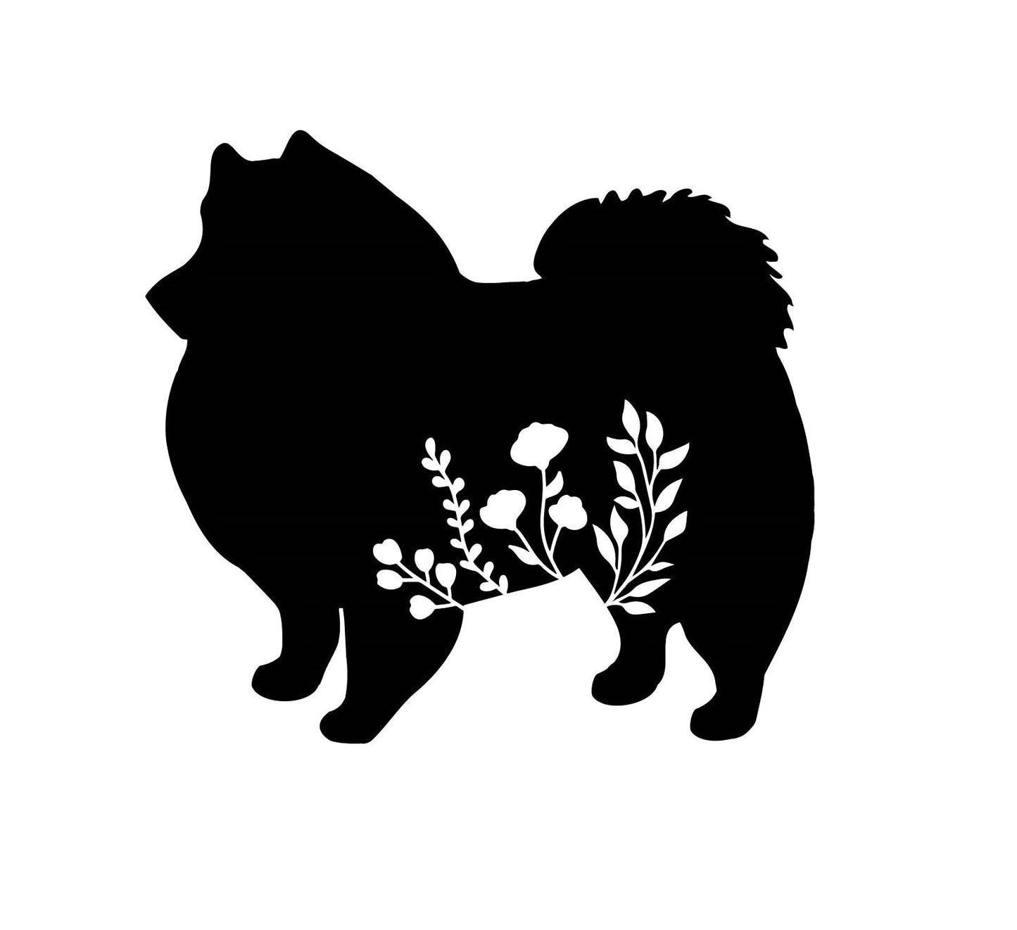 American Eskimo Floral Wall Decor