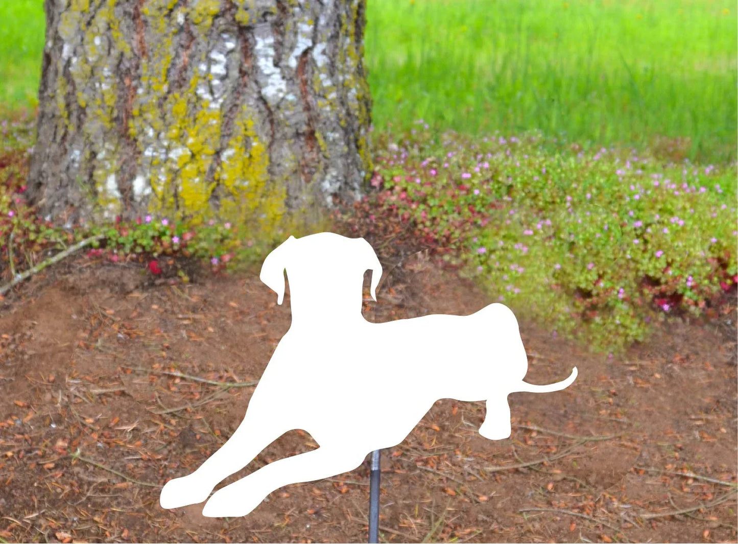 Metal Art Great Dane Dog Stake Decoration, Great Dane Mom Dad Garden Yard Art Gift Garden Decoration Outdoor Decor Personalize Name Plate, Post Mount Bracket, Wall Mount w/(Holes)