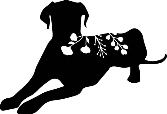 Metal Art Floral Great Dane Name Plate Dog Stake Decoration, Great Dane Mom Dad Yard Art Gift Garden Decoration Outdoor Decor Personalize, Post Mount Bracket, Wall Mount w/(Holes)