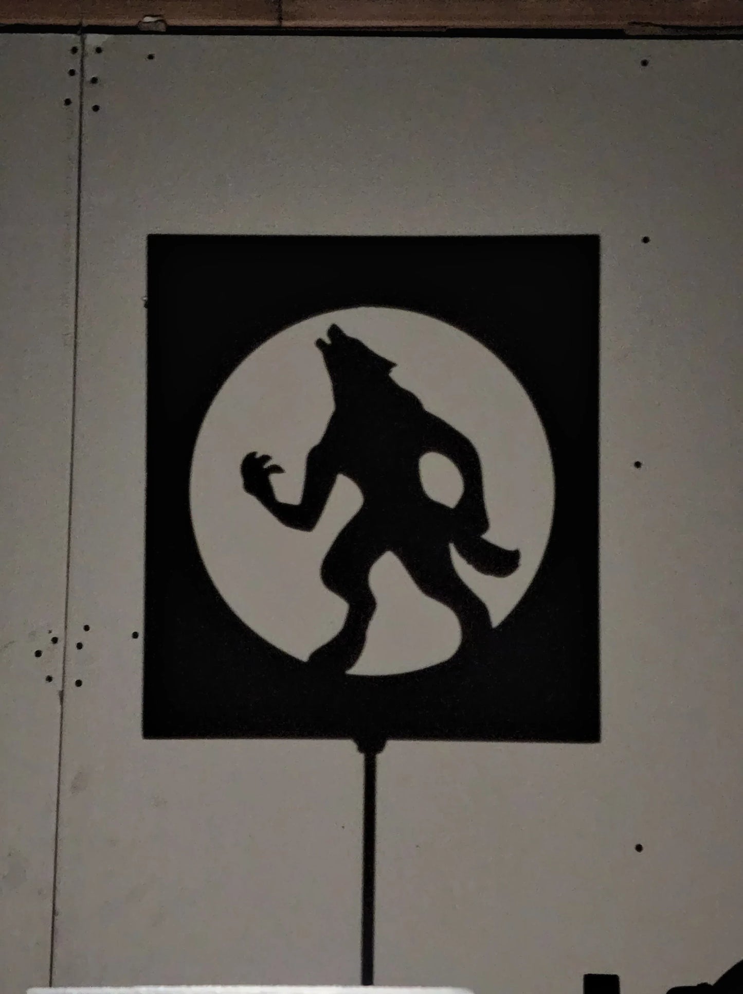 Halloween Werewolf Howling Moon Wall Decor