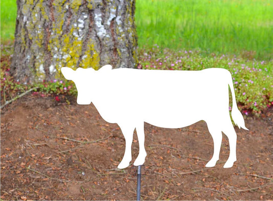 Metal Yard Art Cow Garden Stake Decoration, Garden, Yard Art, Hand Made, Spring Garden Decoration, Outdoor Garden Decor, mama cow, Post Mount Bracket, Wall Mount w/(Holes)