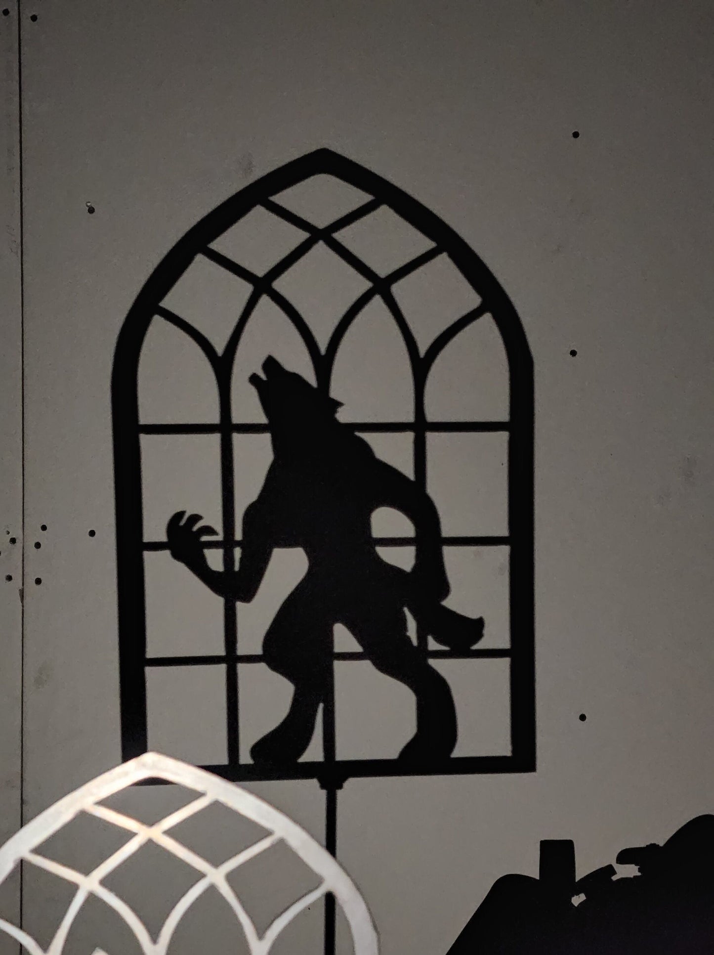 Halloween Werewolf Howling Window Wall Decor