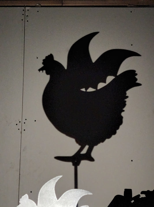 Halloween Vampire Chicken Metal Wall Decor